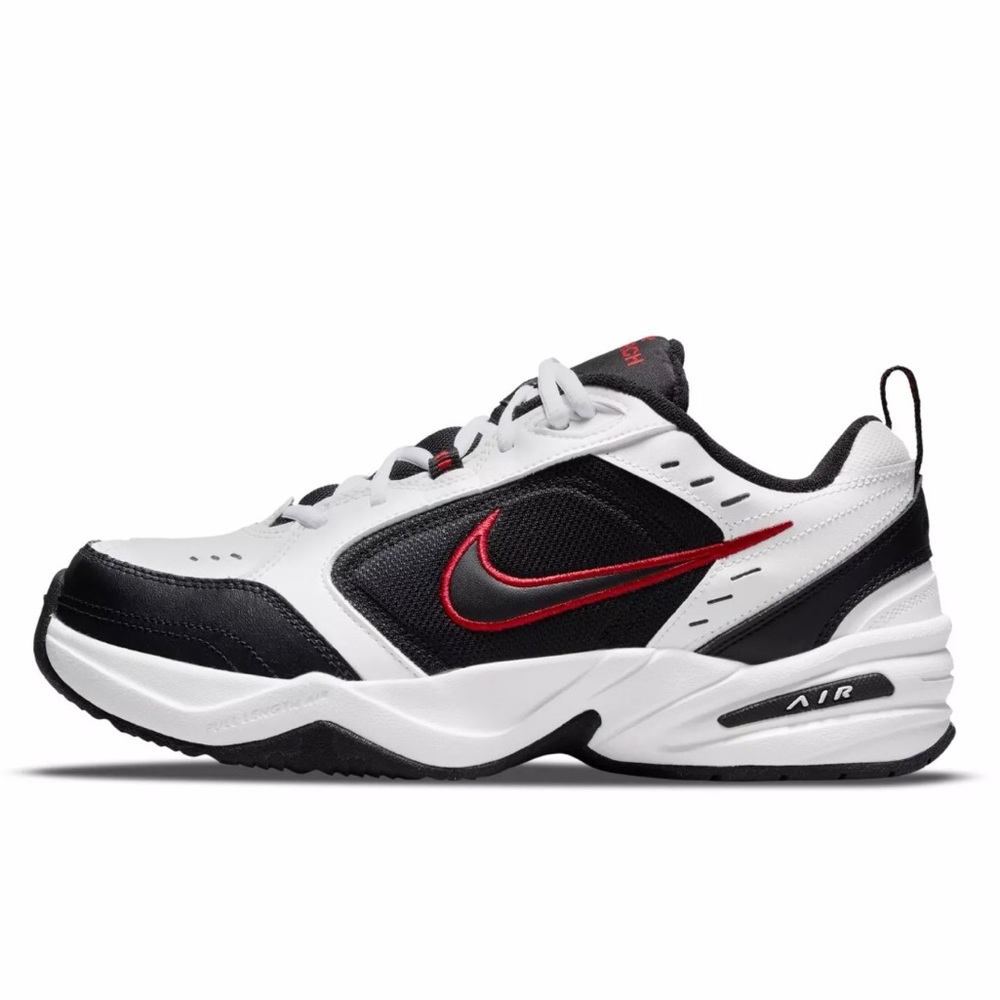 Nike Air Monarch IV White Black Red Sneakers
